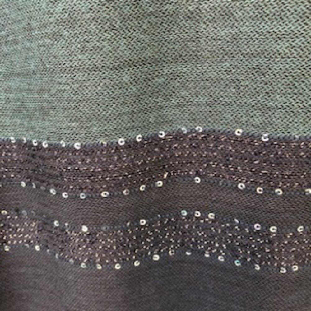 3/$15 Sparkly Navy Blue Sequinned Striped Beaded Oblong Woven Scarf Wrap Shawl - Picture 4 of 6